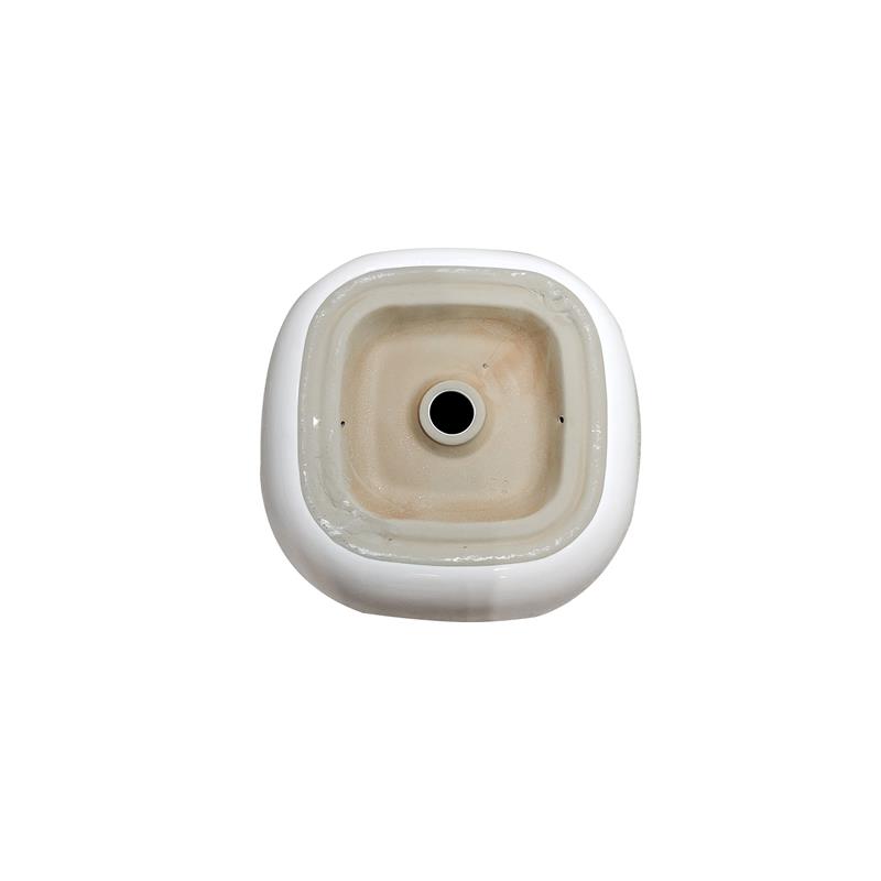 16 x 16 in. Square White Finish Ceramic Bathroom Vessel Sink