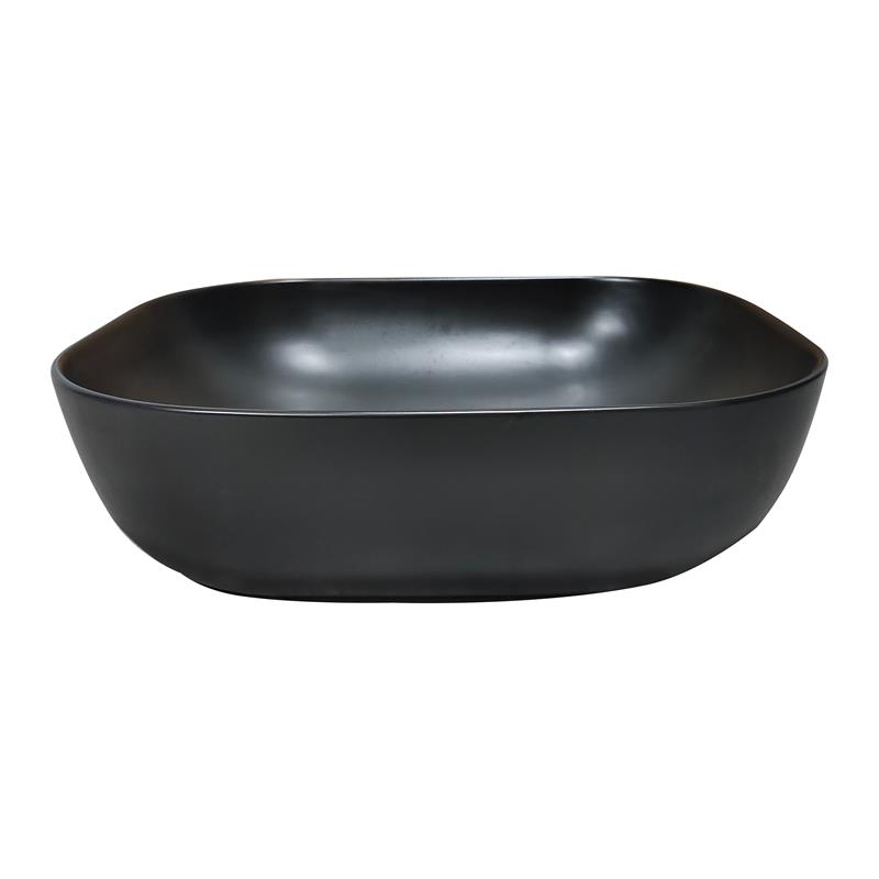 20 x 16 in. Oval Black Finish Ceramic Vessel Bathroom Vessel Sink