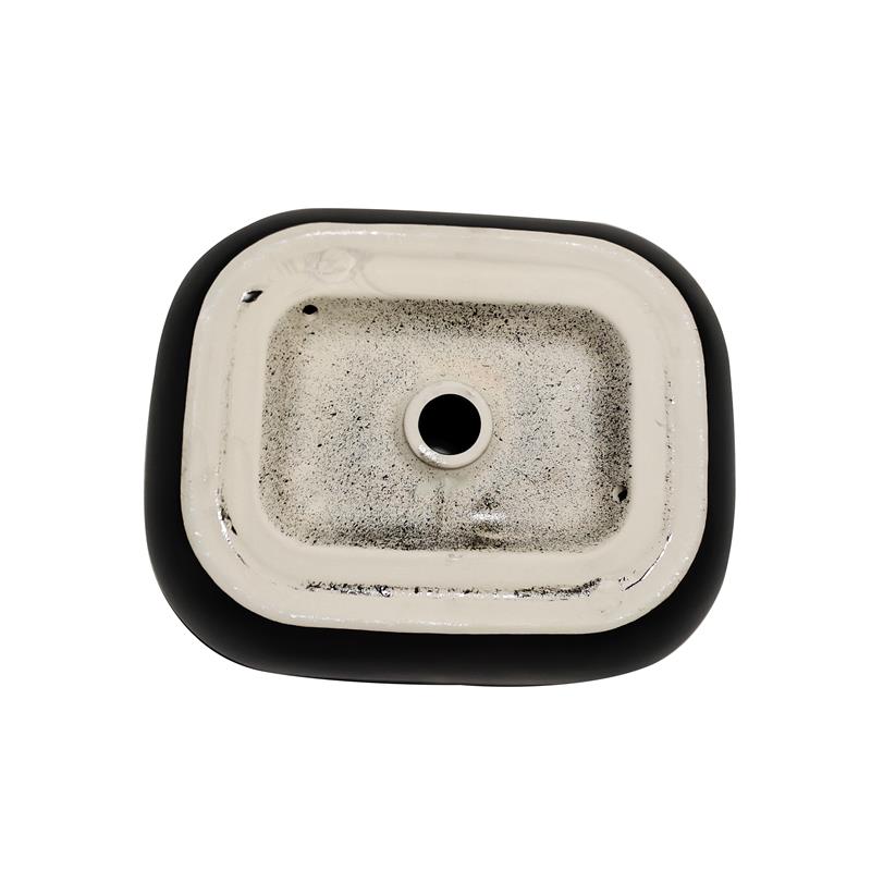 20 x 16 in. Oval Black Finish Ceramic Vessel Bathroom Vessel Sink