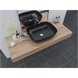 20 x 16 in. Oval Black Finish Ceramic Vessel Bathroom Vessel Sink