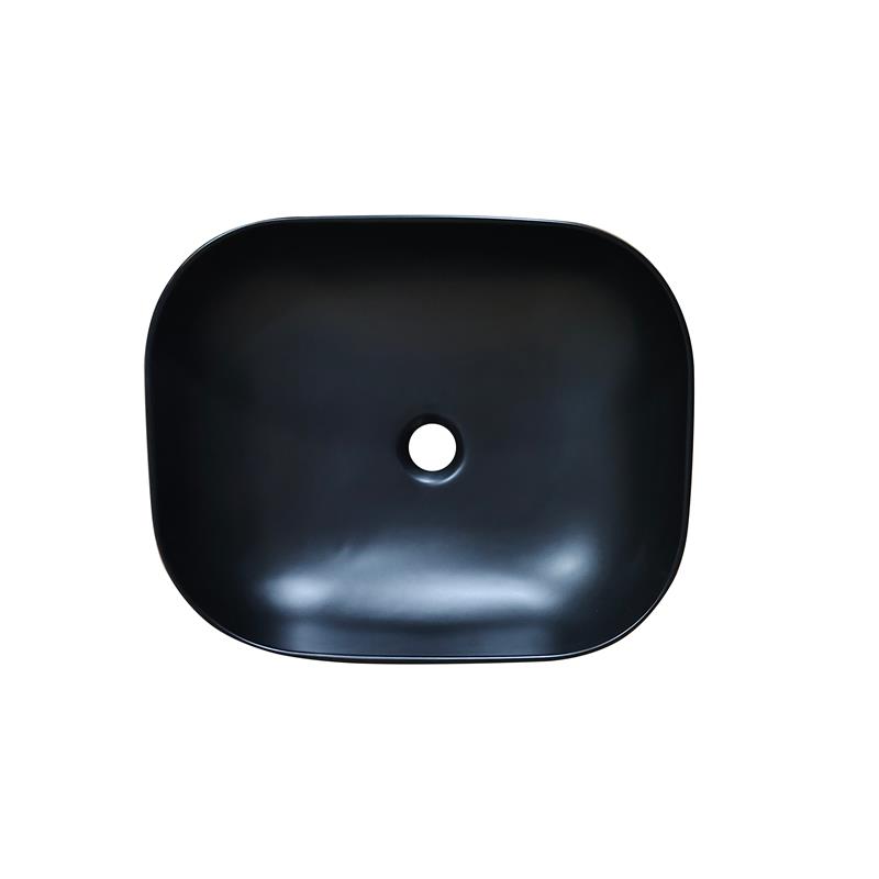 20 x 16 in. Oval Black Finish Ceramic Vessel Bathroom Vessel Sink