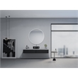 14 x 14 in. Round Black Finish Ceramic Vessel Bathroom Vanity Sink