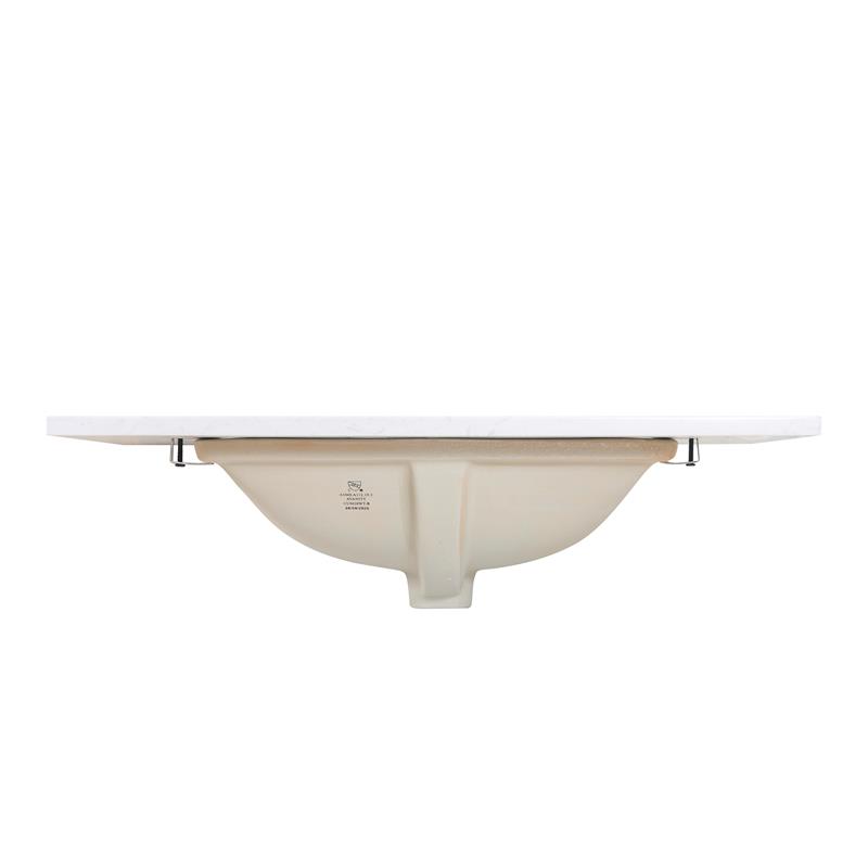 31 in. Composite Stone Vanity Top in White with White Single Basin