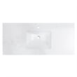 49 in. Composite Stone Single Basin Vanity Top in White with White Basin