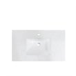 49 in. Composite Stone Single Basin Vanity Top in White with White Basin