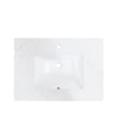 49 in. Composite Stone Single Basin Vanity Top in White with White Basin