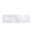 73 in. Composite Stone Double Basin Vanity Top in White with White Basins