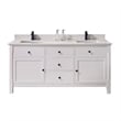 73 in. Composite Stone Double Vanity Top Milano White