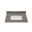 31 in. Composite Stone Vanity Top in Concrete Gray with White Basin