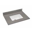 31 in. Composite Stone Vanity Top in Concrete Gray with White Basin