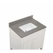 31 in. Composite Stone Vanity Top in Concrete Gray with White Basin