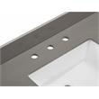 31 in. Composite Stone Vanity Top in Concrete Gray with White Basin
