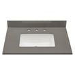 31 in. Composite Stone Vanity Top in Concrete Gray with White Basin