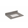 31 in. Composite Stone Vanity Top in Concrete Gray with White Basin