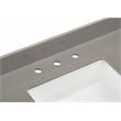 73 in. Composite Stone Vanity Top in Concrete Grey with White Basins