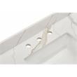 61 in. Composite Stone Apron Vanity Top in Calacatta White with White Basins