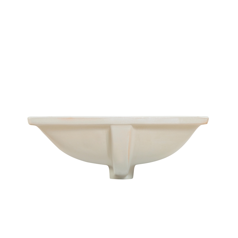 20 in. Rectangular White Finish Ceramic Undermount Vanity Sink