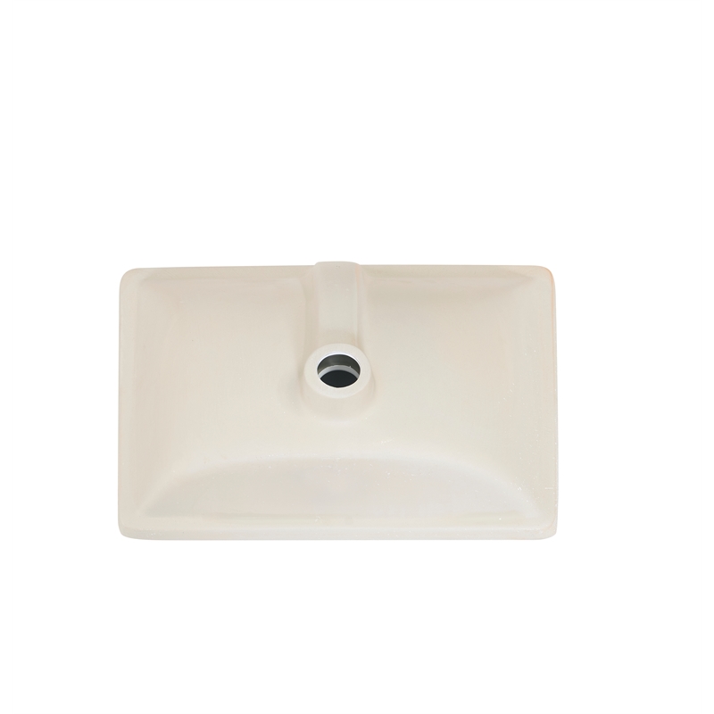 20 in. Rectangular White Finish Ceramic Undermount Vanity Sink