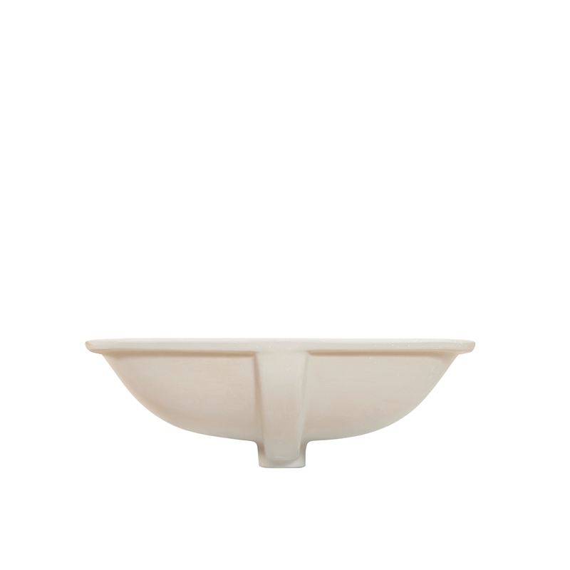 20 in. Rectangular White Finish Ceramic Undermount Vanity Sink