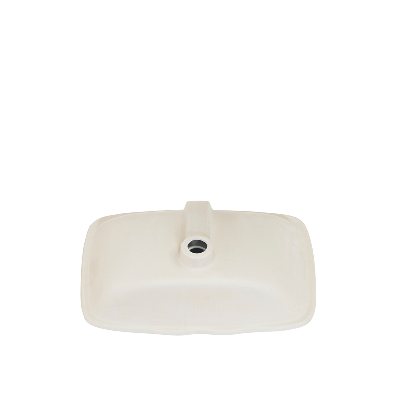 20 in. Rectangular White Finish Ceramic Undermount Vanity Sink