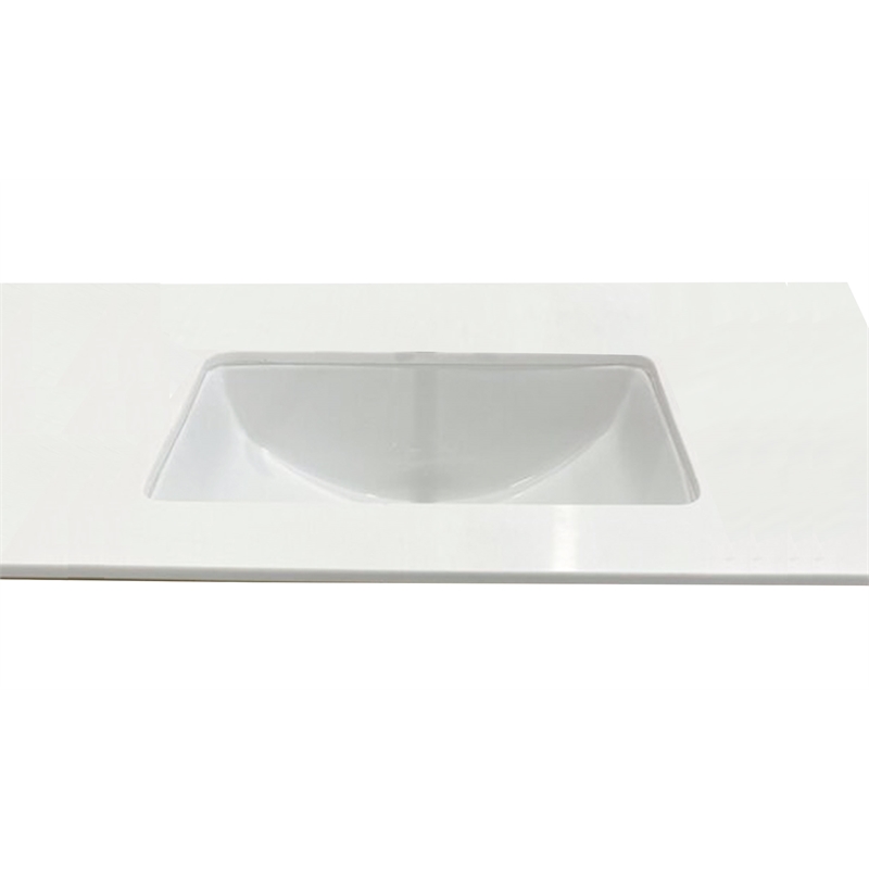 20 in. Rectangular White Finish Ceramic Undermount Vanity Sink