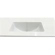 20 in. Rectangular White Finish Ceramic Undermount Vanity Sink