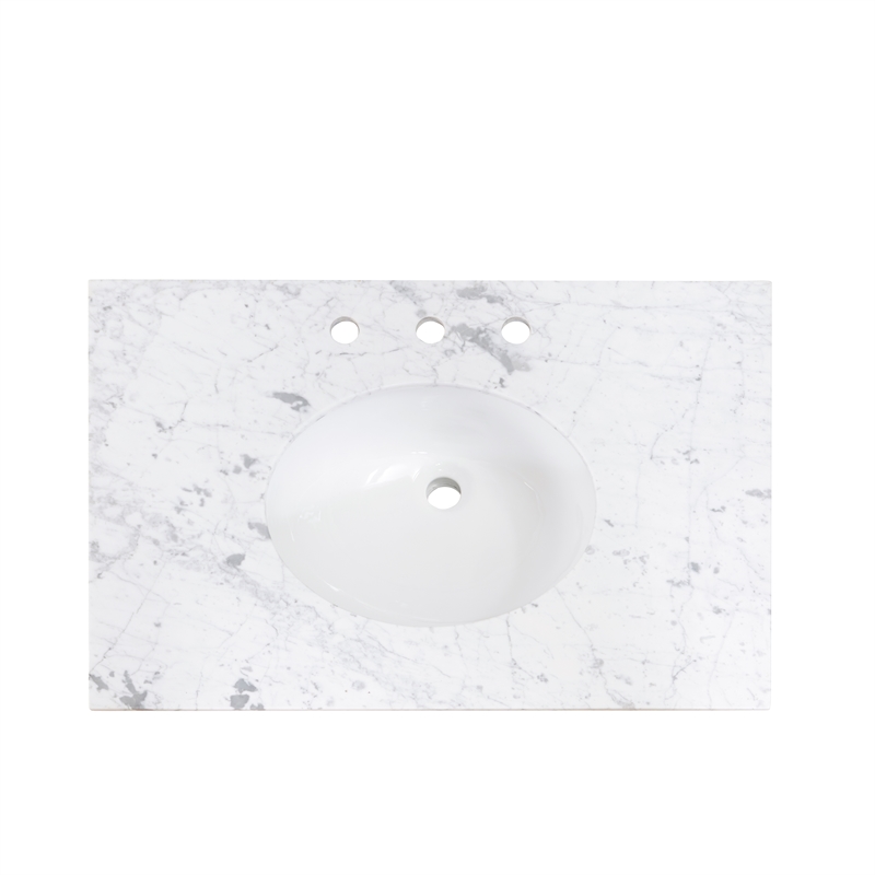 20 in. Oval White Finish Ceramic Undermount Vanity Sink