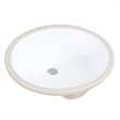 20 in. Oval White Finish Ceramic Undermount Vanity Sink