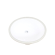 20 in. Oval White Finish Ceramic Undermount Vanity Sink
