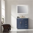 Livorno 36 in Frameless Modern LED Clear Glass Bathroom Vanity Mirror