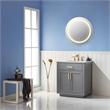 Padova 32 in Round Modern LED Clear Glass Bathroom Vanity Mirror
