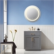 Padova 32 in Round Modern LED Clear Glass Bathroom Vanity Mirror