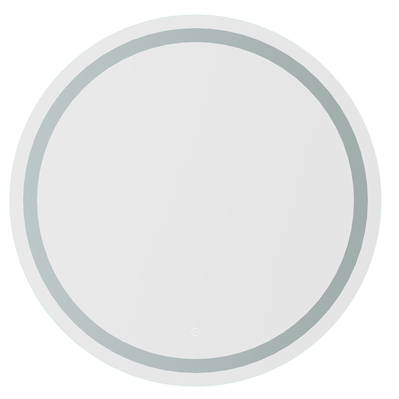 Padova 32 in Round Modern LED Clear Glass Bathroom Vanity Mirror