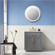 Padova 32 in Round Modern LED Clear Glass Bathroom Vanity Mirror