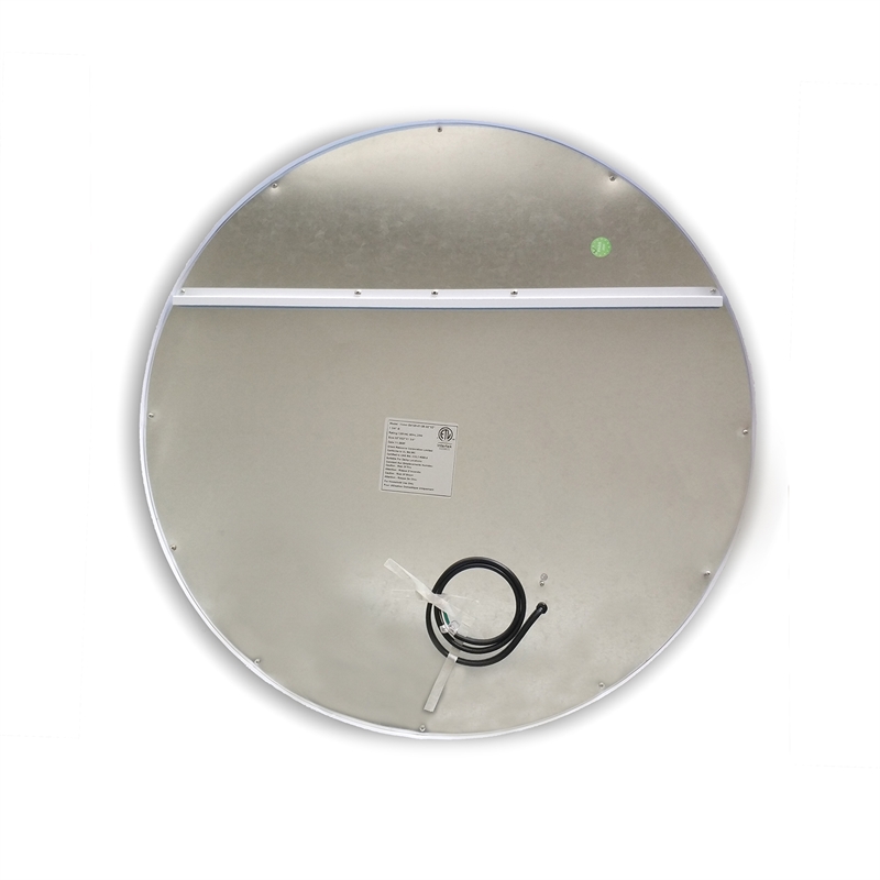 Padova 32 in Round Modern LED Clear Glass Bathroom Vanity Mirror