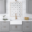 Trento White Ceramic 33 in. Single Bowl Farmhouse Apron Kitchen Sink