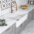Trento White Ceramic 33 in. Single Bowl Farmhouse Apron Kitchen Sink