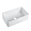 Trento White Ceramic 33 in. Single Bowl Farmhouse Apron Kitchen Sink