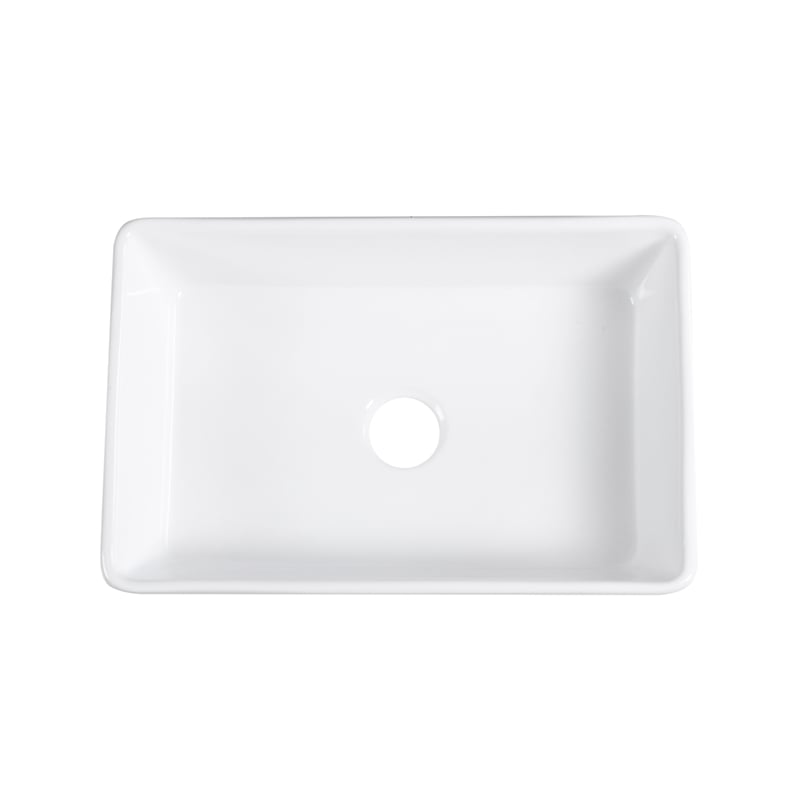 Treviso White Ceramic 30 in. Single Bowl Farmhouse Apron Kitchen Sink
