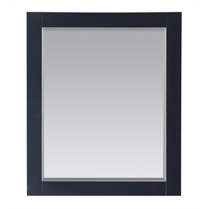 Maribella 28&quot Rectangular Bathroom Wood Framed Wall Mirror in Classic Blue