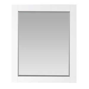 Maribella 28&quot Rectangular Bathroom Wood Framed Wall Mirror in White