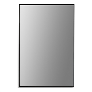Sassi 24&quot Bathroom/Vanity Matte Black Aluminum Framed Wall Mirror