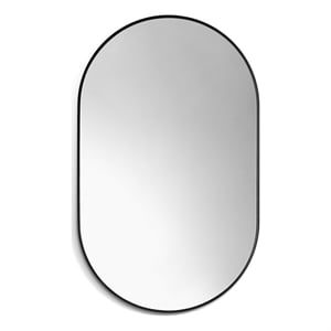 Ispra 36&quot Bathroom/Vanity Matte Black Aluminum Framed Wall Mirror