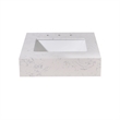 24. in Stone effects Vanity Top in Aosta White Apron with White Sink
