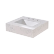 24. in Stone effects Vanity Top in Aosta White Apron with White Sink