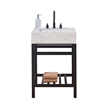 24. in Stone effects Vanity Top in Aosta White Apron with White Sink