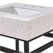 24. in Stone effects Vanity Top in Aosta White Apron with White Sink