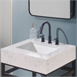 24. in Stone effects Vanity Top in Aosta White Apron with White Sink
