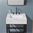 24. in Stone effects Vanity Top in Aosta White Apron with White Sink