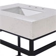 30. in Stone effects Vanity Top in Aosta White Apron with White Sink